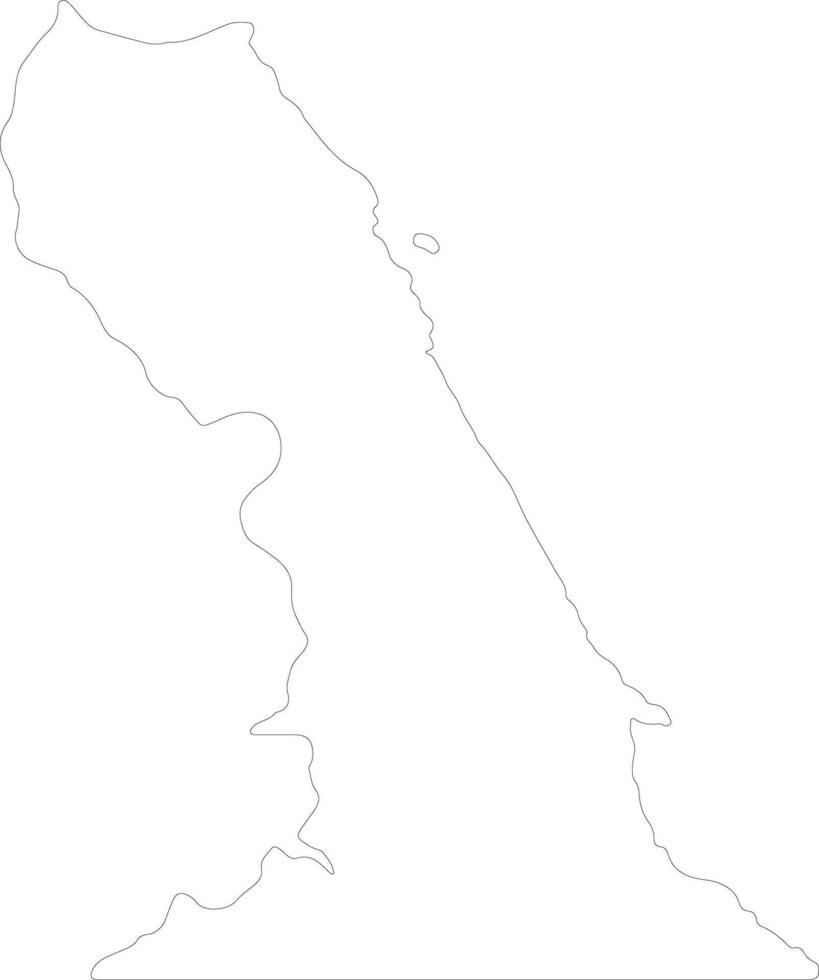 Al Bahr al Ahmar Egypt outline map vector