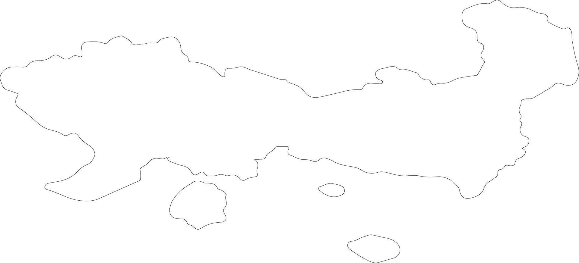 anatoliki makedonia kai traki Grecia contorno mapa vector