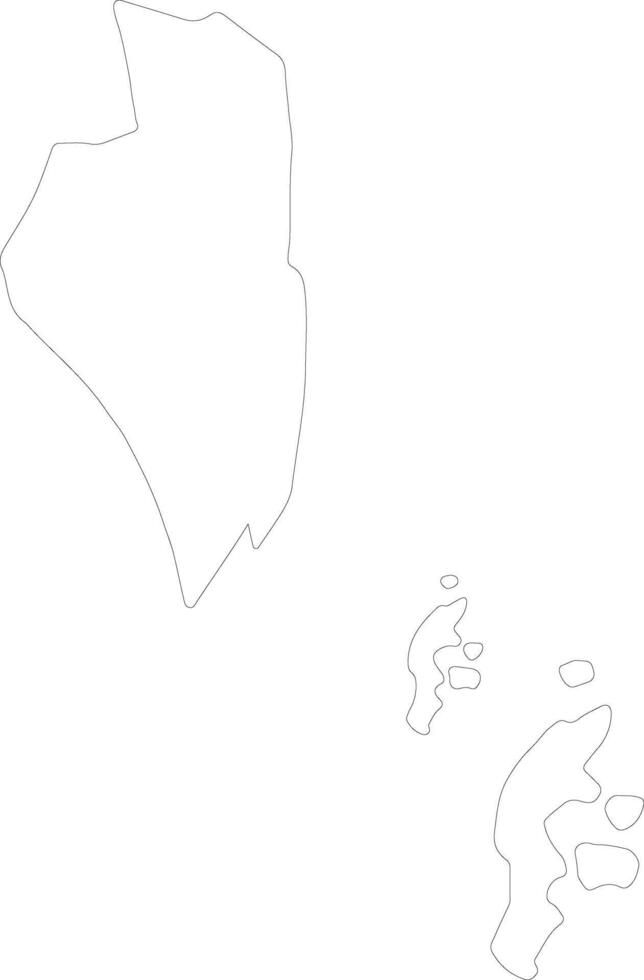 Al Janubiyah Bahrain outline map vector