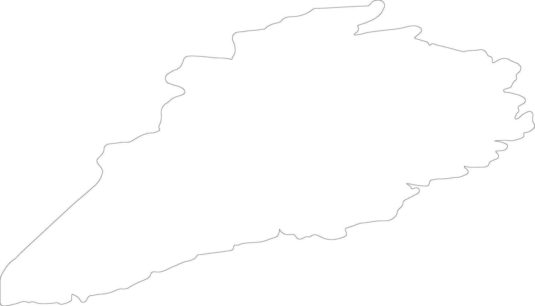 Austurland Iceland outline map vector