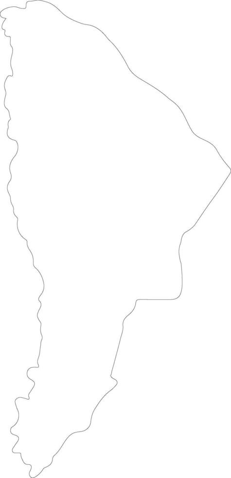 lejos Etiopía contorno mapa vector