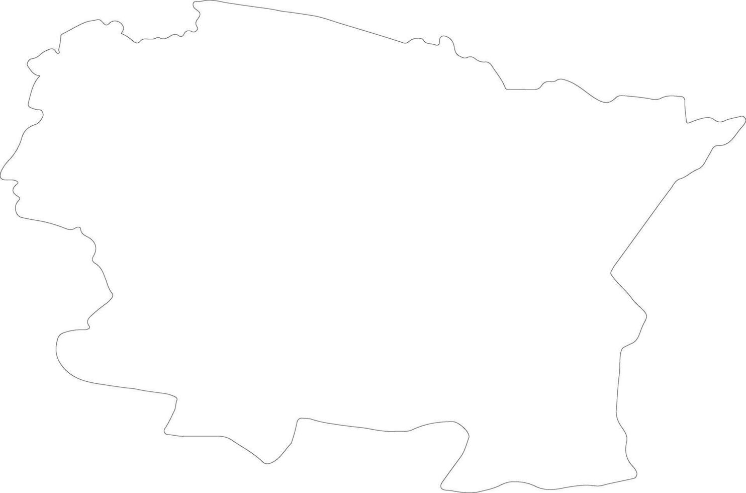 Alta Verapaz Guatemala outline map vector