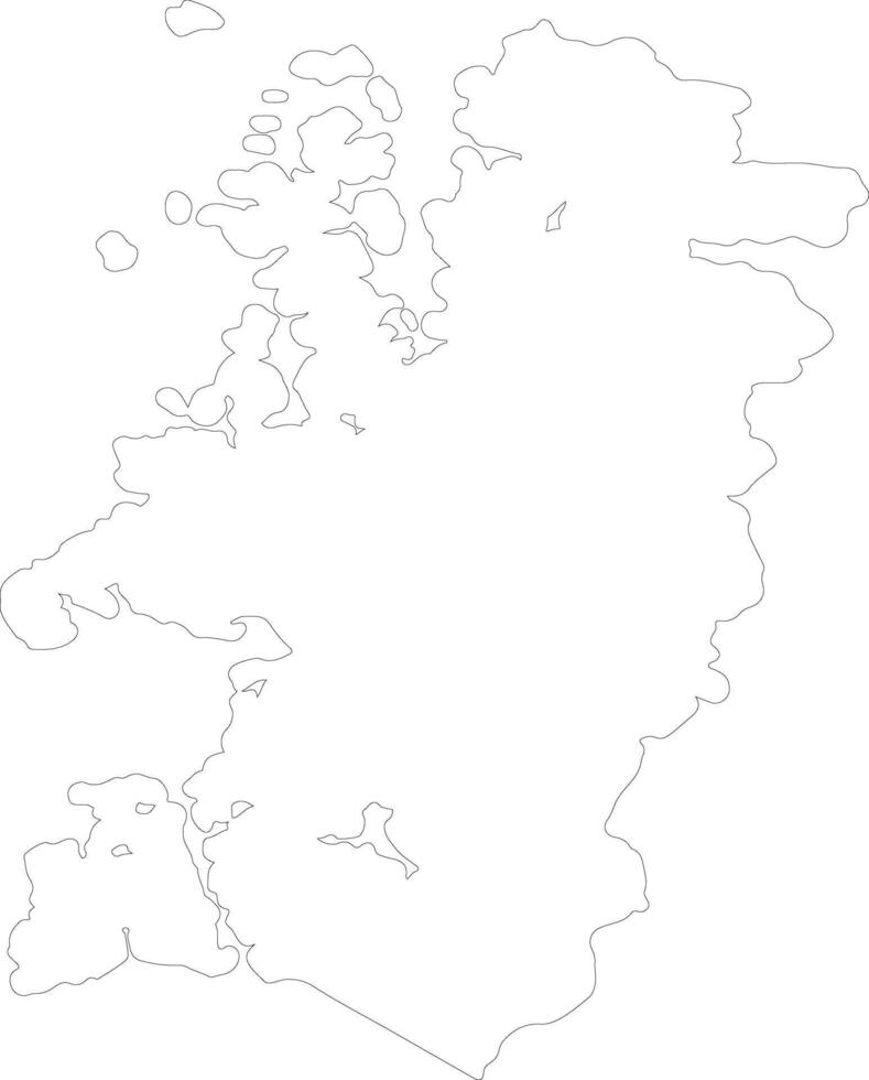 Aisen del General Carlos Ibanez del Campo Chile outline map vector