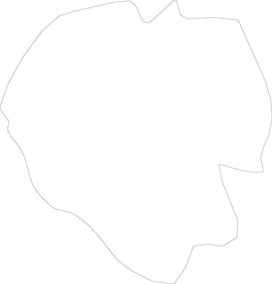 Addis Ababa Ethiopia outline map vector