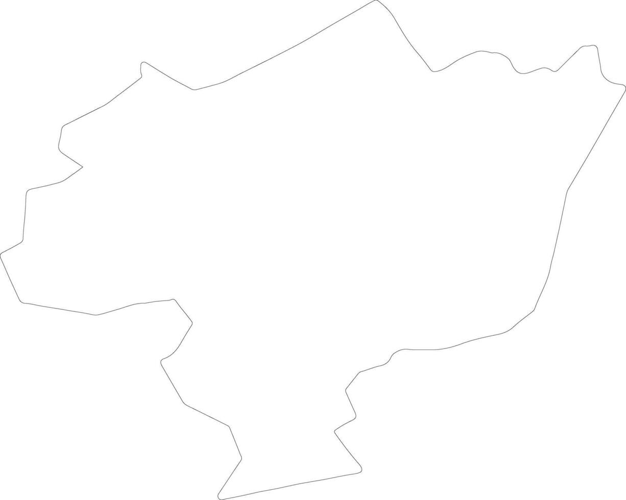 Agcabadi Azerbaijan outline map vector