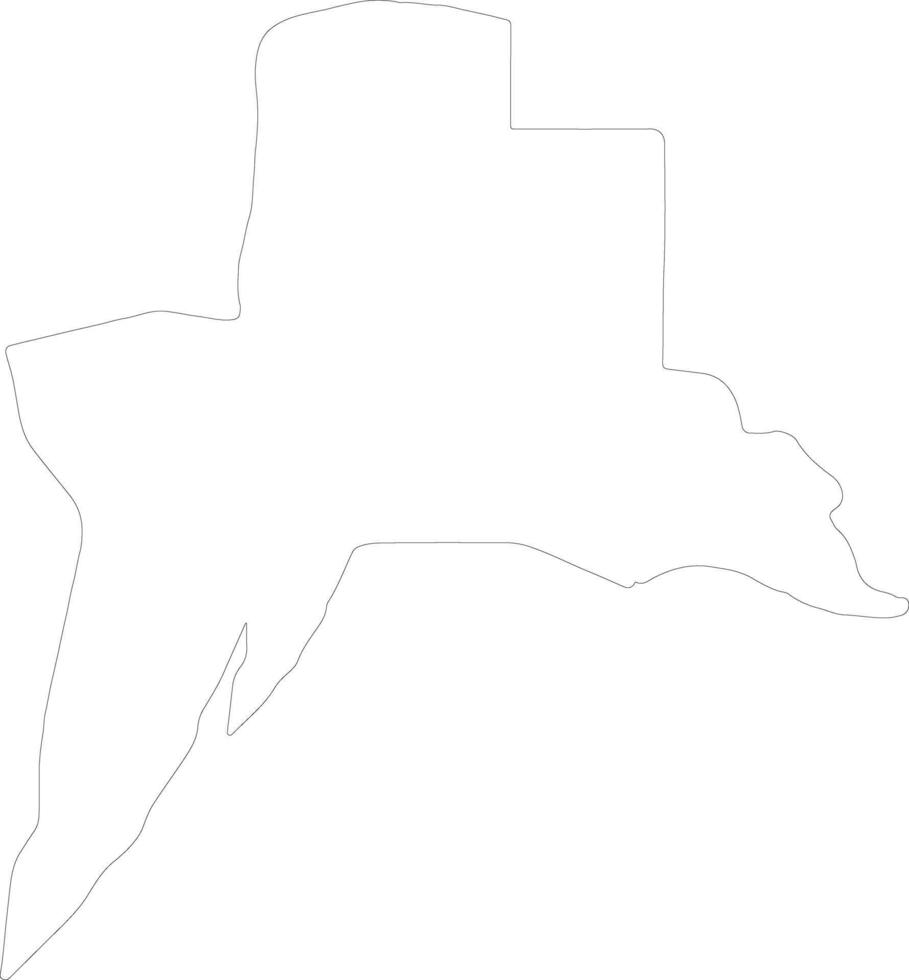 Al-Basrah Iraq outline map vector