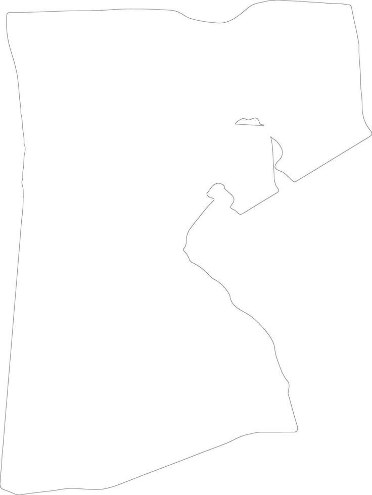 As Suways Egypt outline map vector