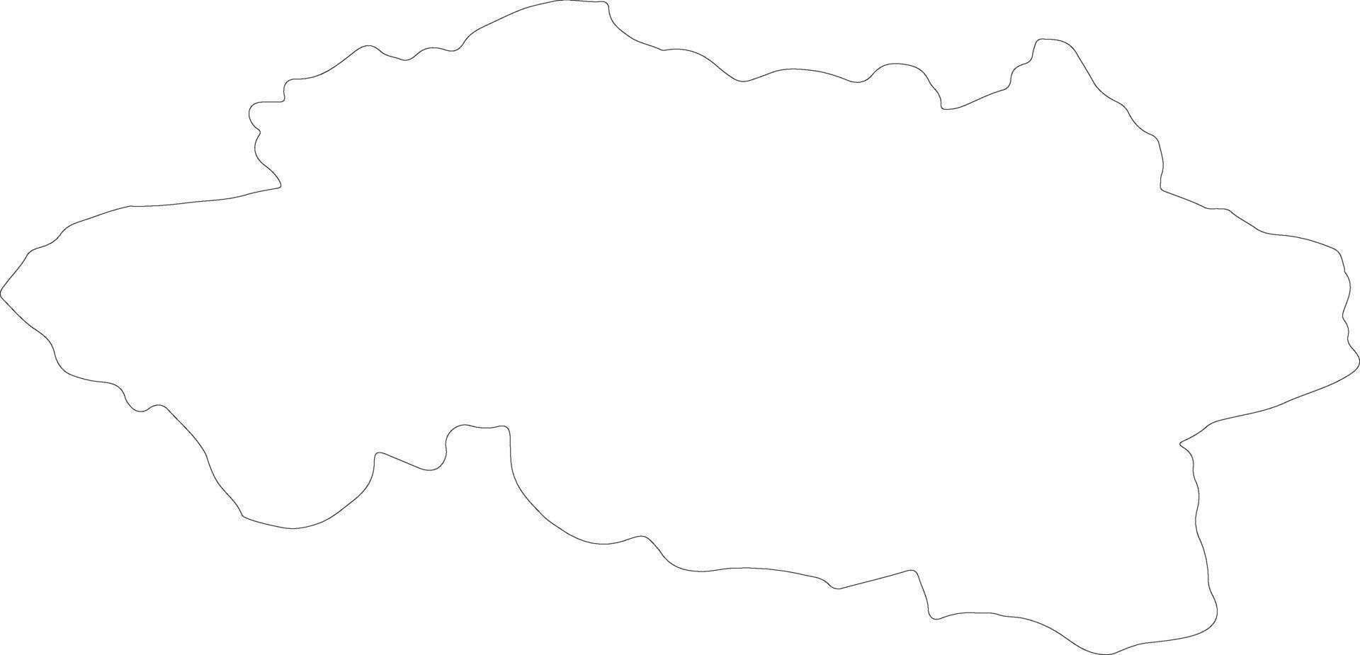 Allier France outline map vector