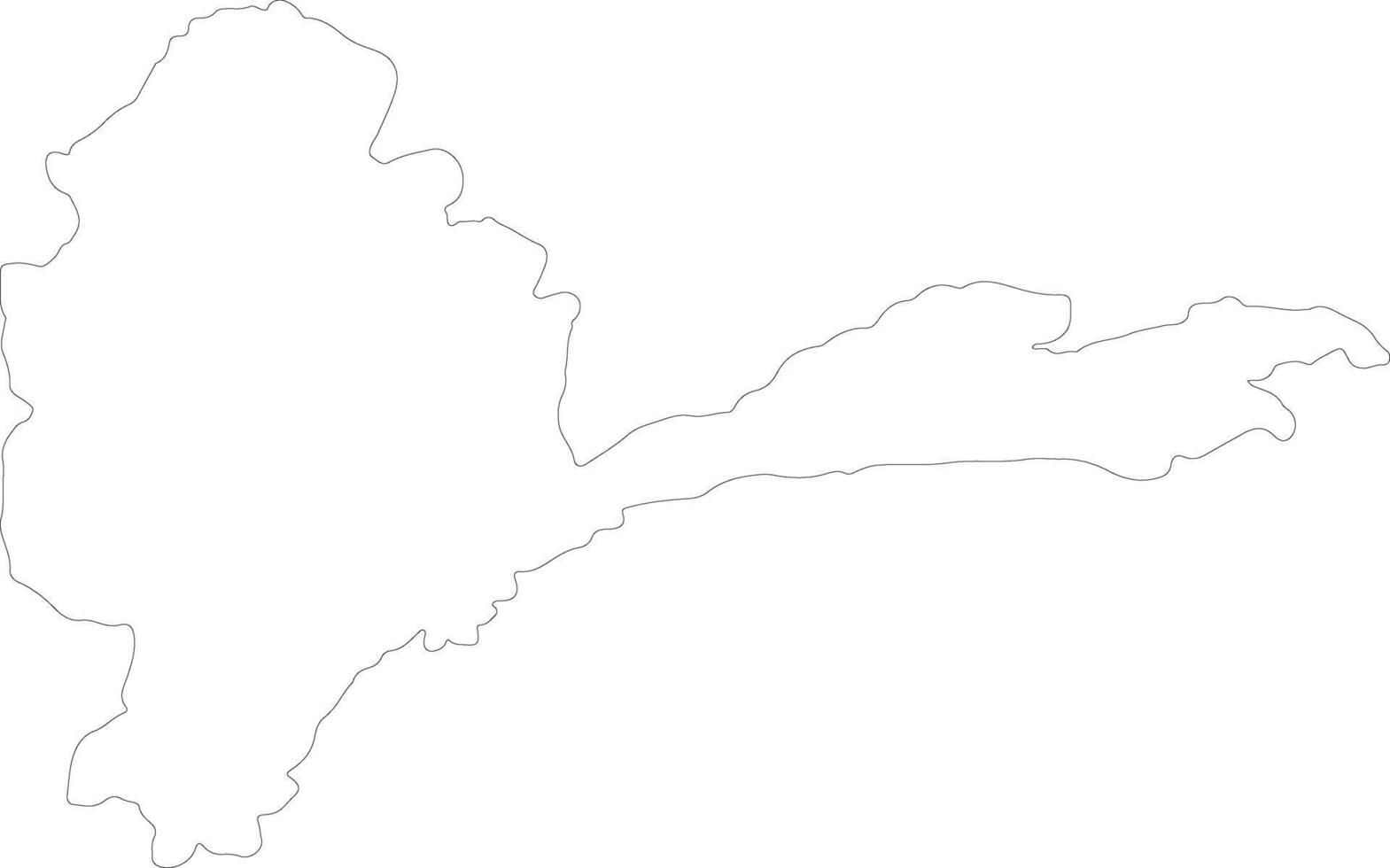 badakhshan Afganistán contorno mapa vector