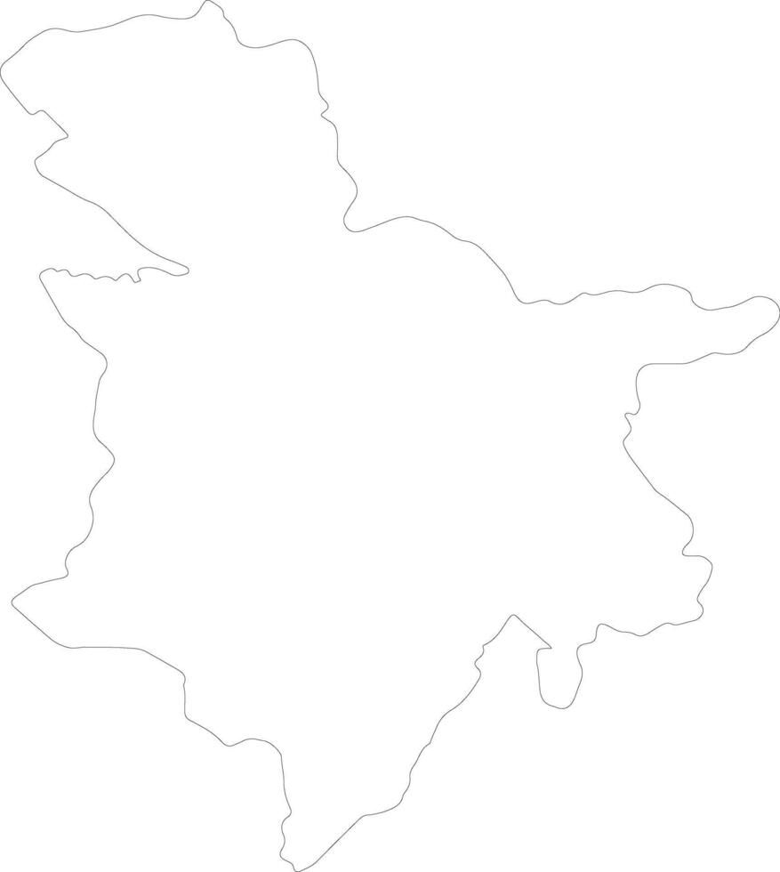 as-sulaymaniyah Irak contorno mapa vector