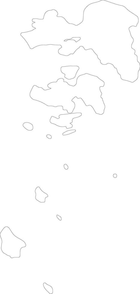Attiki Greece outline map vector