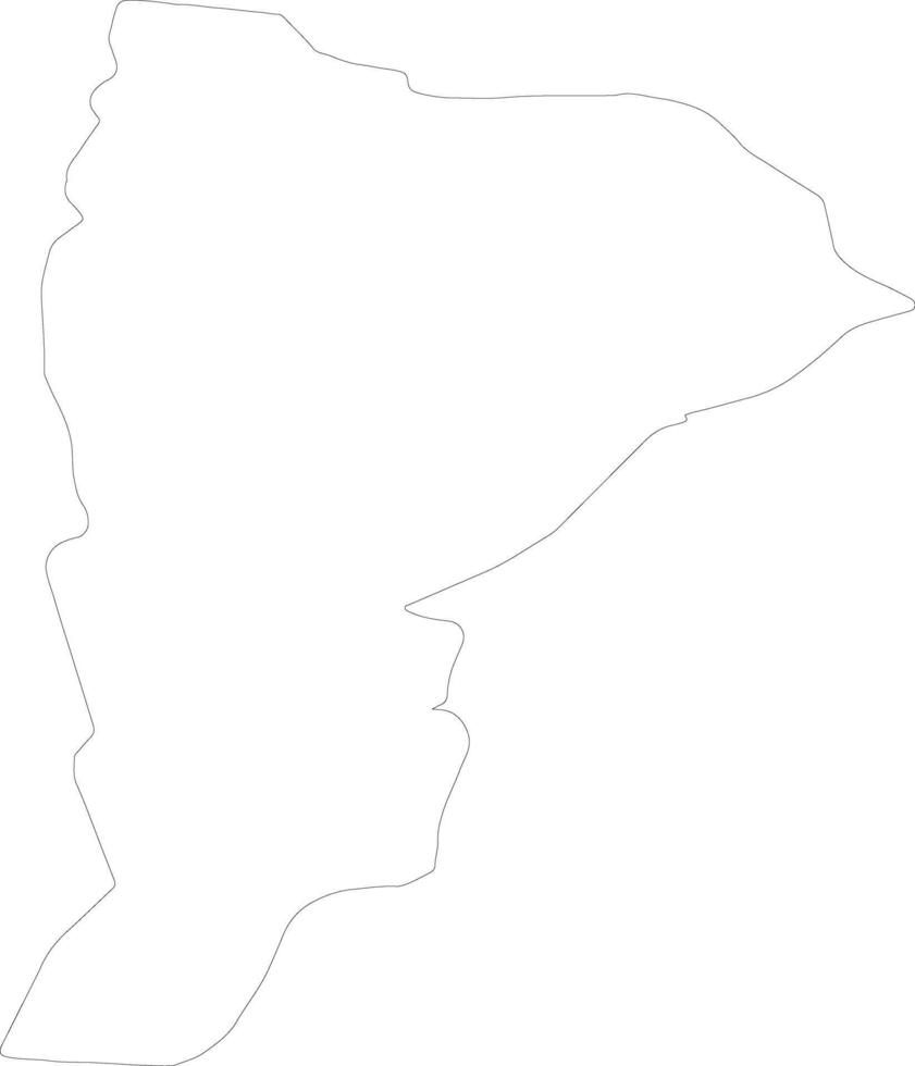 Balqa Jordan outline map vector