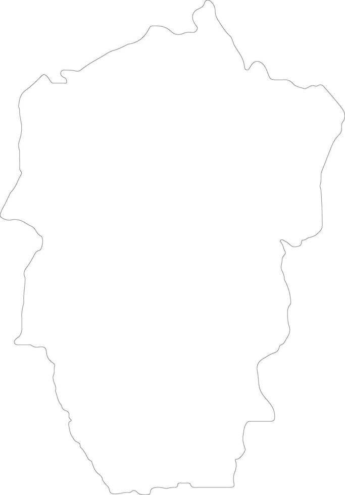 Bandundu Democratic Republic of the Congo outline map vector