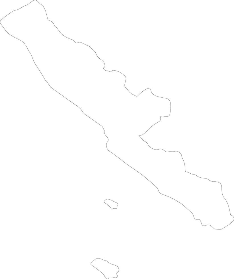bengkulu Indonesia contorno mapa vector