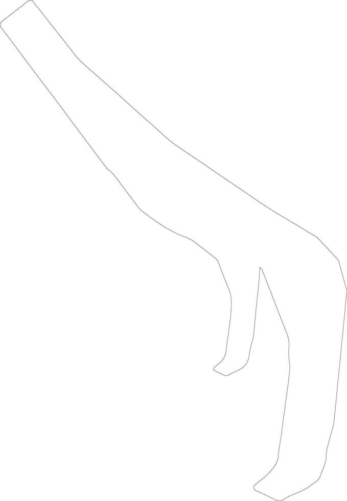 Central Eleuthera The Bahamas outline map vector