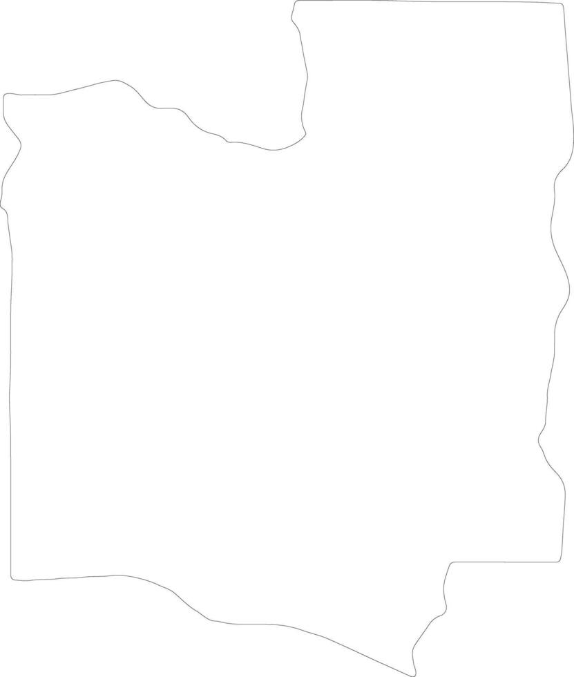 Collines Benin outline map vector