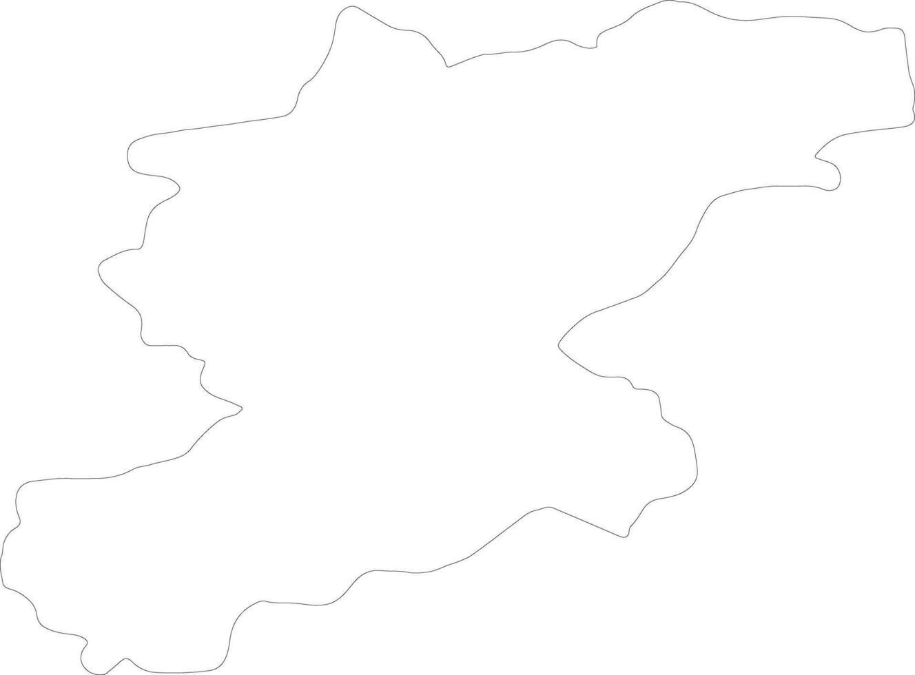 Belluno Italy outline map vector