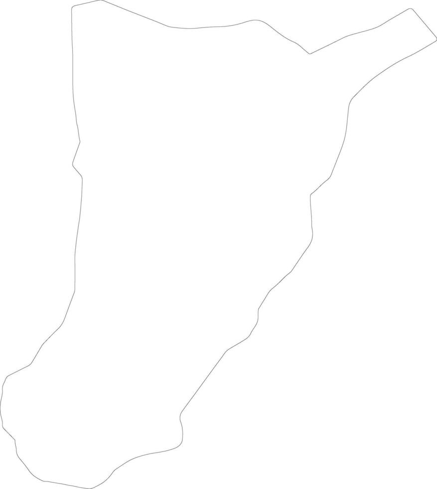 Chirang Bhutan outline map vector