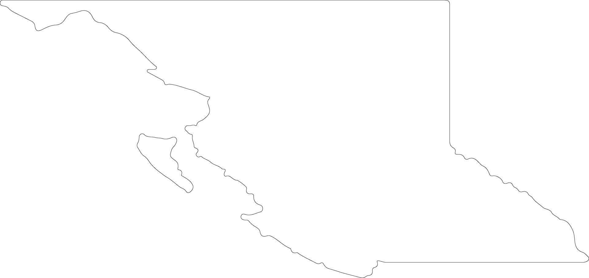 británico Columbia Canadá contorno mapa vector