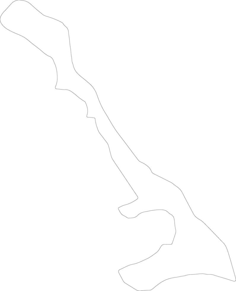 Cat Island The Bahamas outline map vector