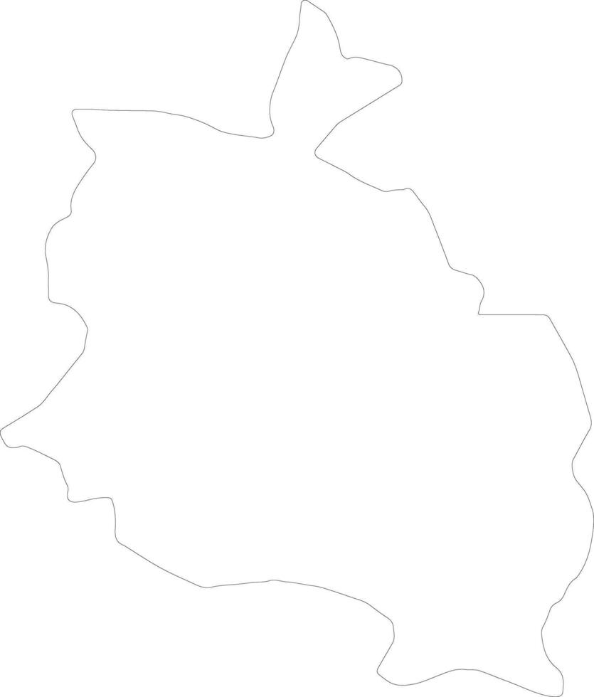 Chhukha Bhutan outline map vector