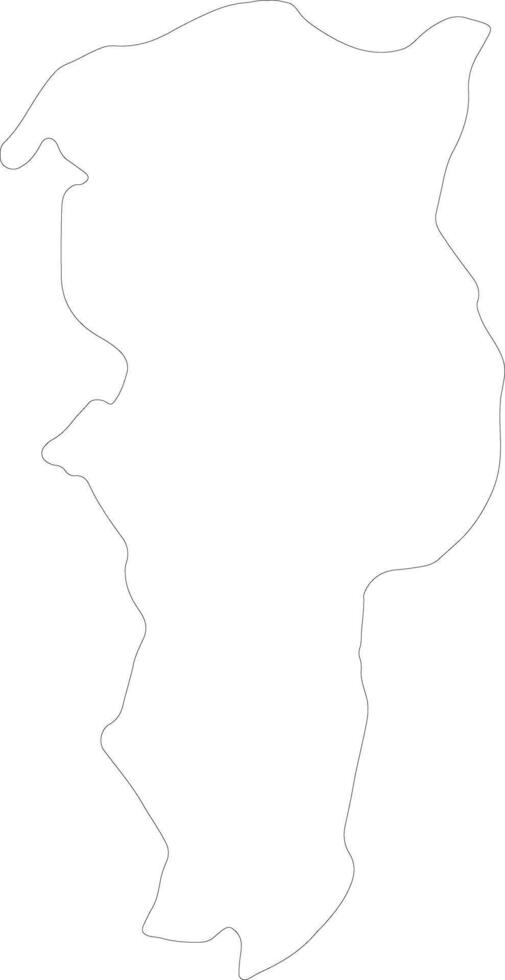 Bolivar Ecuador outline map vector