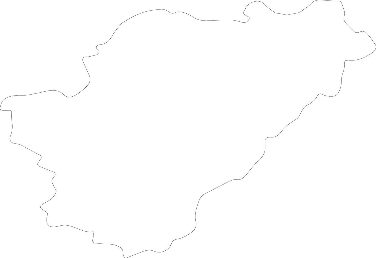 Charente France outline map vector