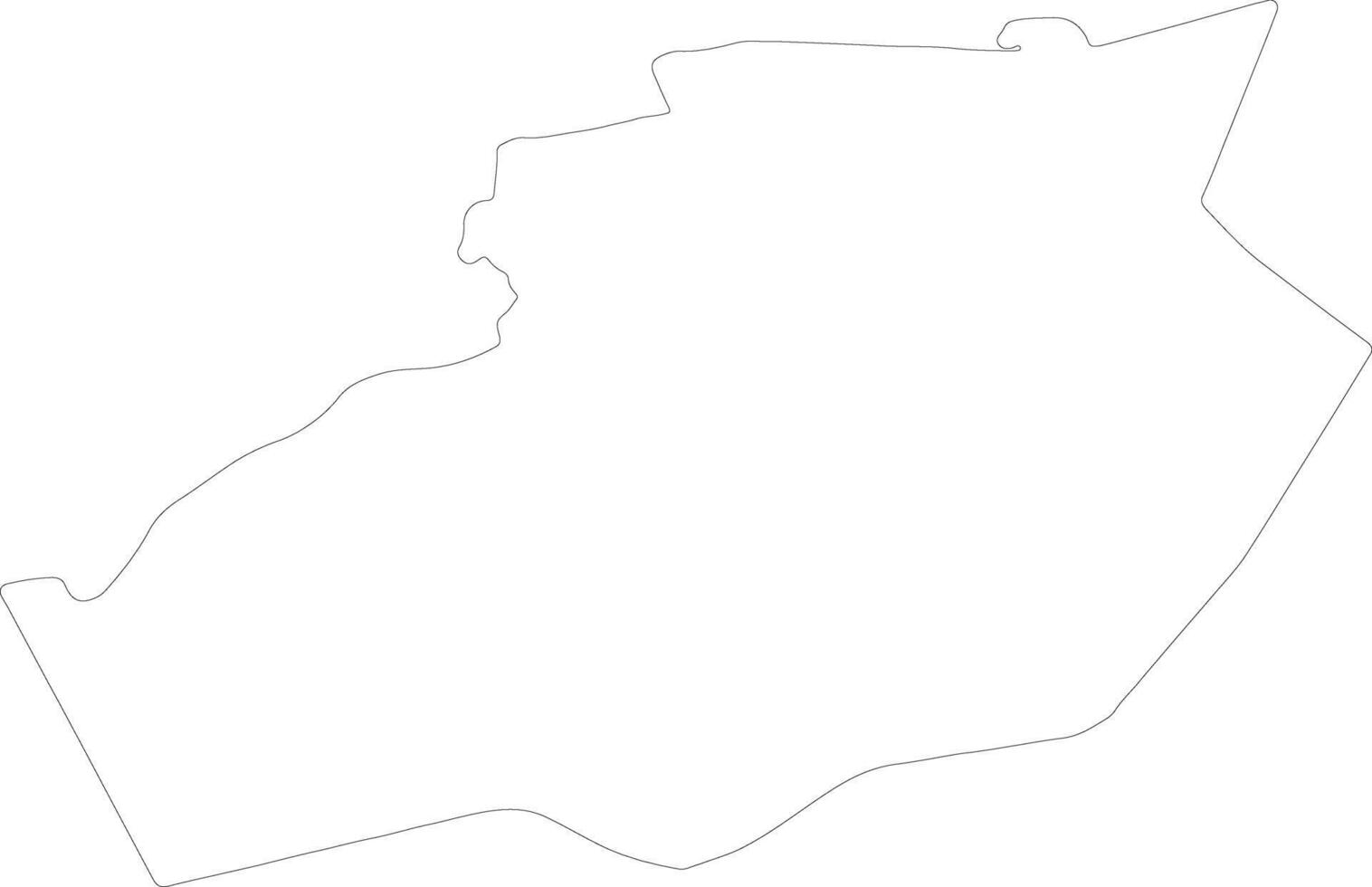 Bechar Algeria outline map vector