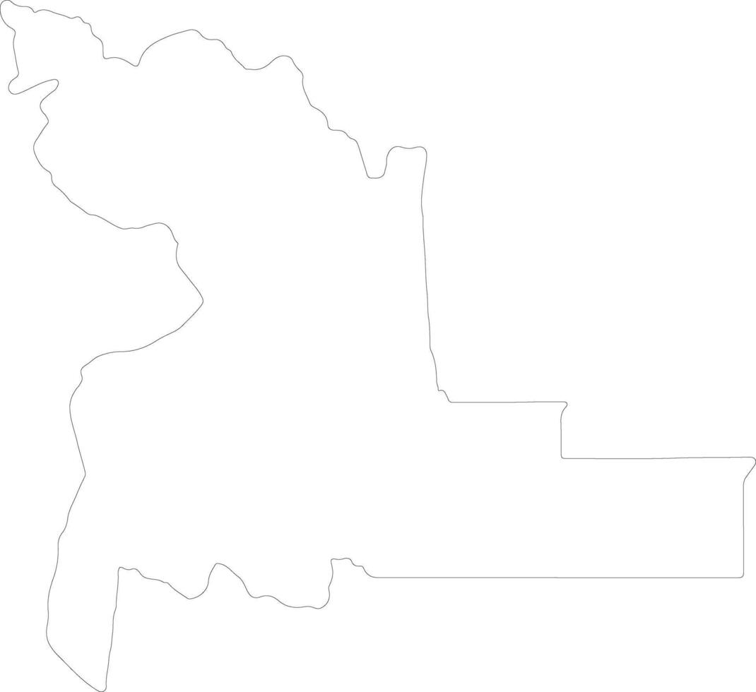 Chuquisaca Bolivia outline map vector