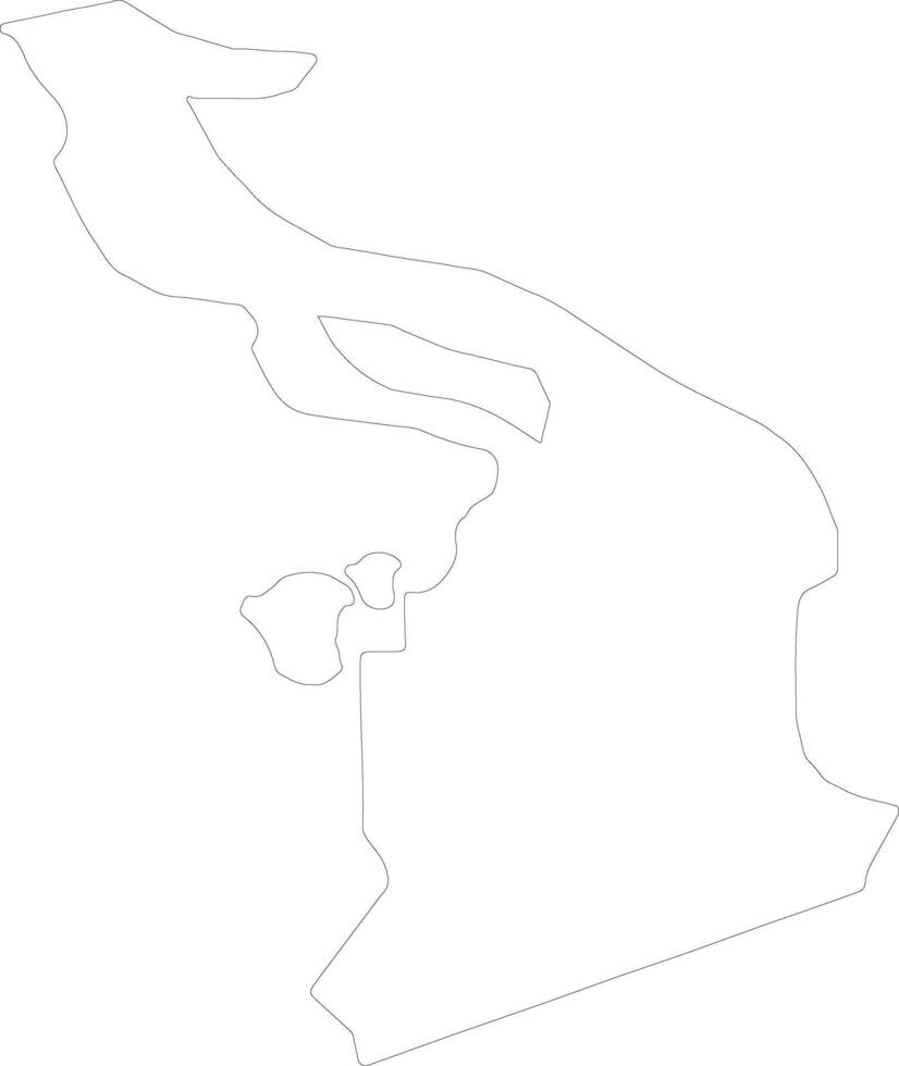 central ábaco el bahamas contorno mapa vector