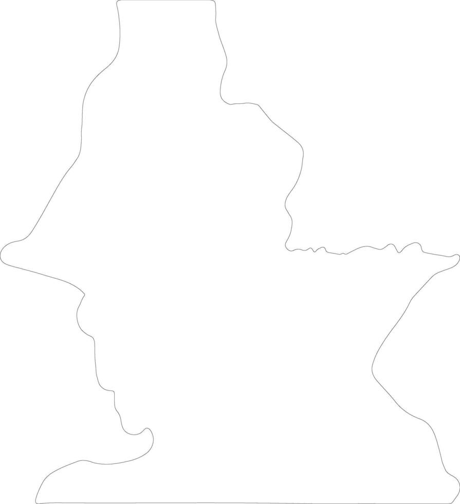 Centro Sur Equatorial Guinea outline map vector