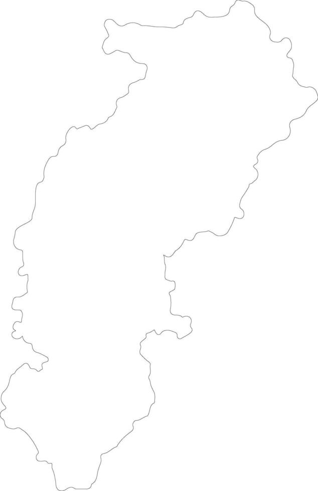 Chhattisgarh India outline map vector