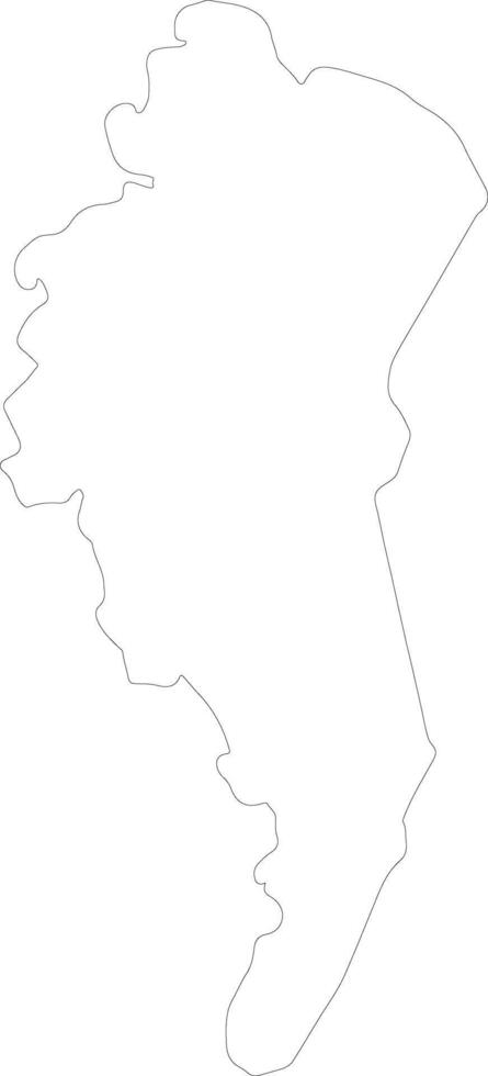 Comoe Ivory Coast outline map vector