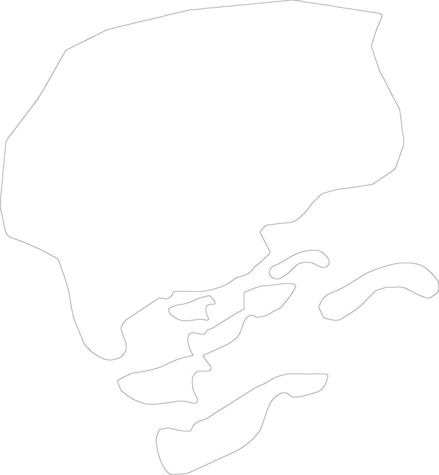 central andros el bahamas contorno mapa vector