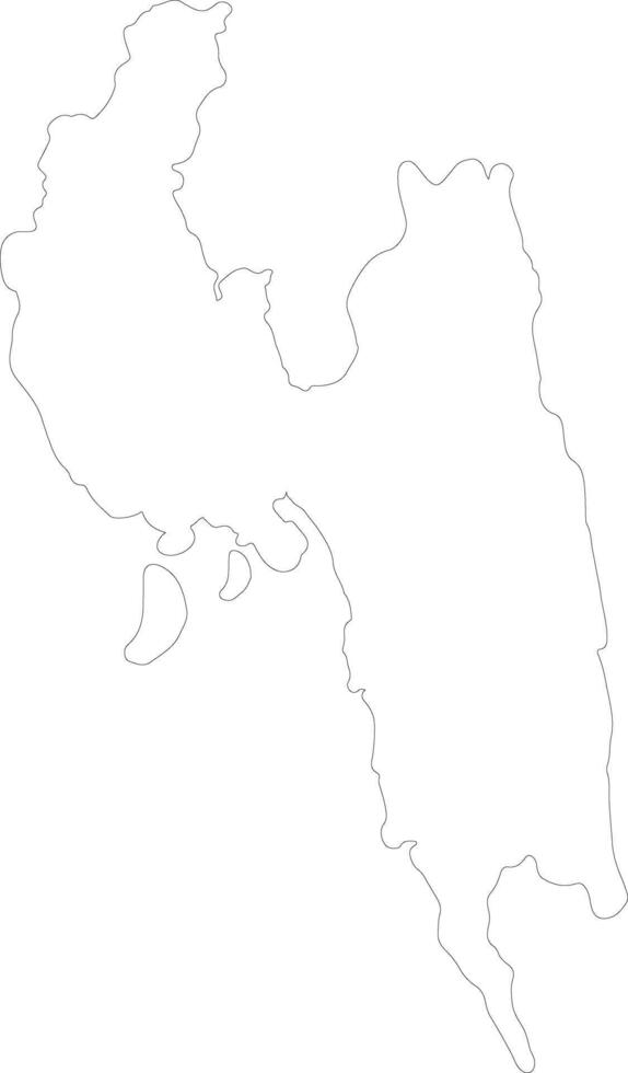 Chittagong Bangladesh outline map vector