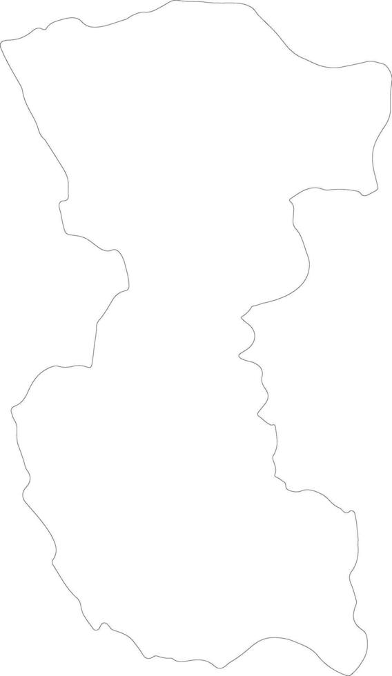 Bengo Angola outline map vector
