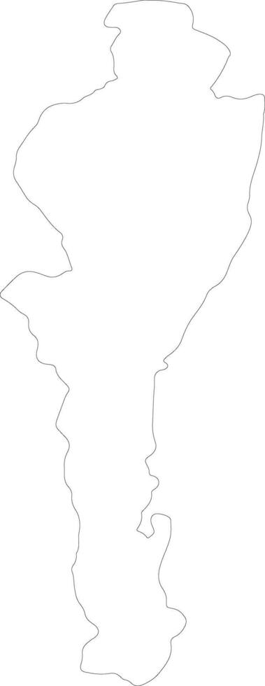 Cesar Colombia outline map vector