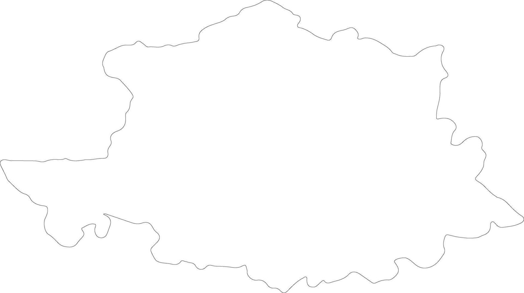 Caceres Spain outline map vector