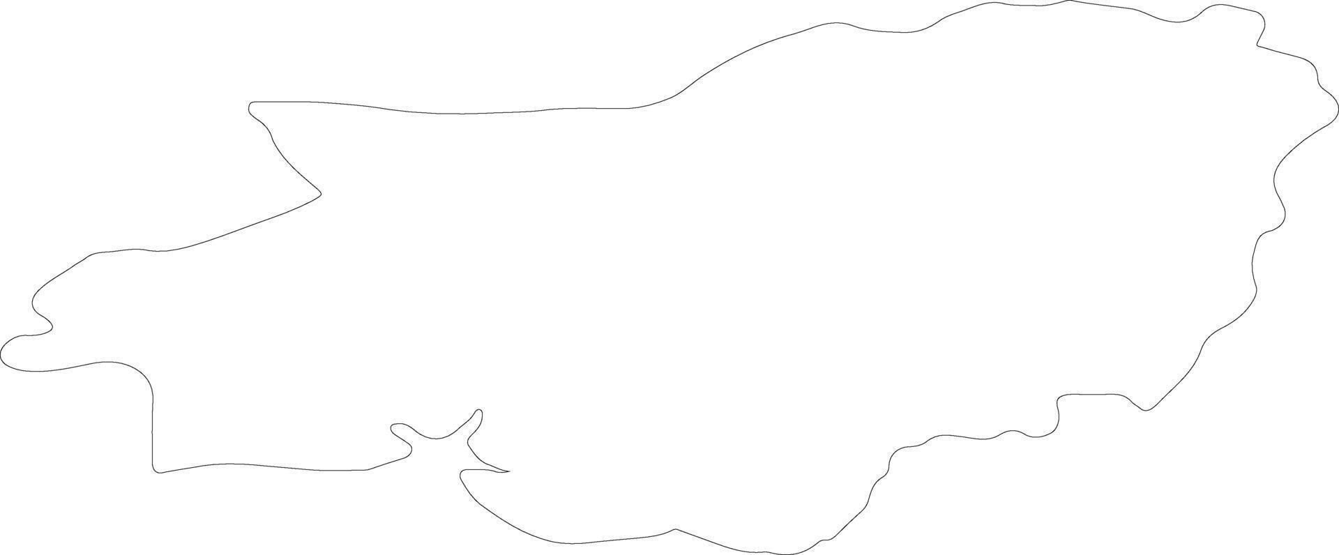 Carmarthenshire United Kingdom outline map vector