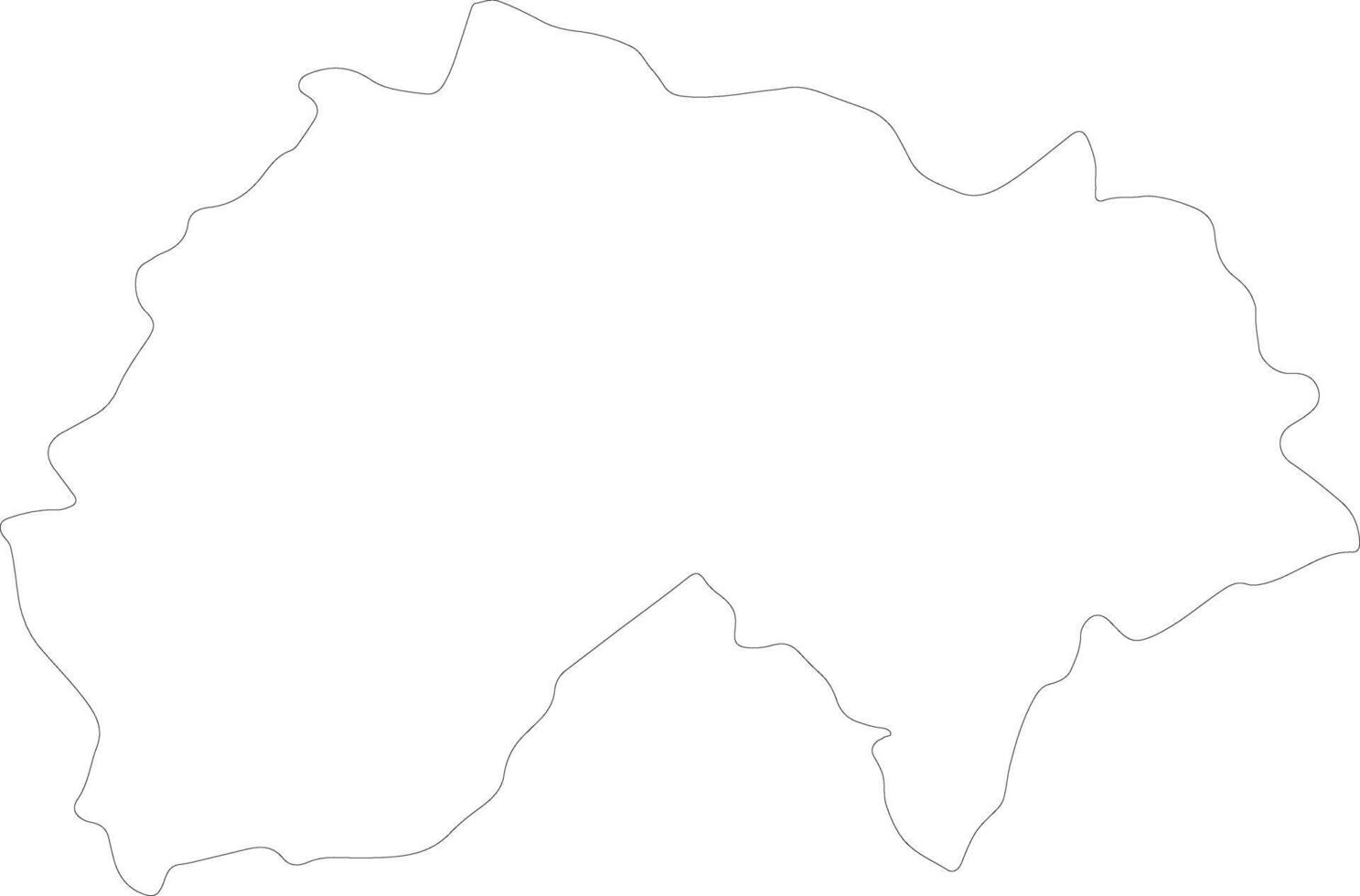 Cantal France outline map vector