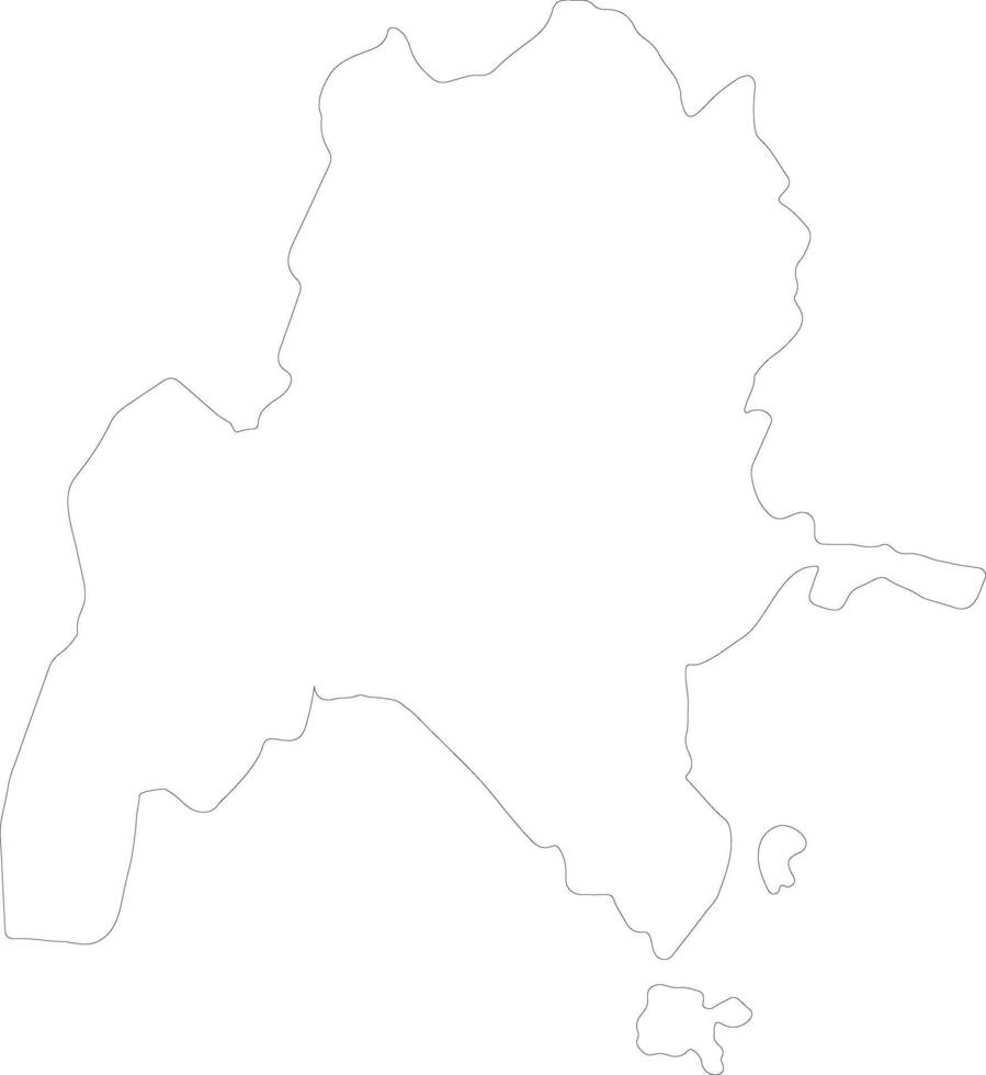 Benshangul-Gumaz Ethiopia outline map vector