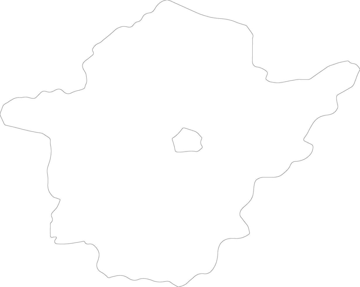 Bekes Hungary outline map vector