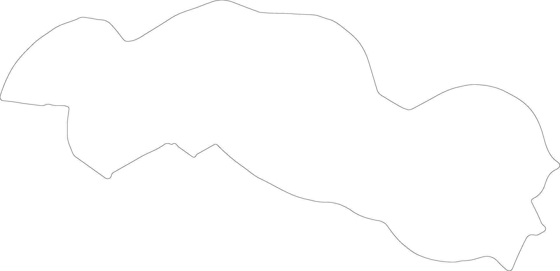 Central River Gambia outline map vector