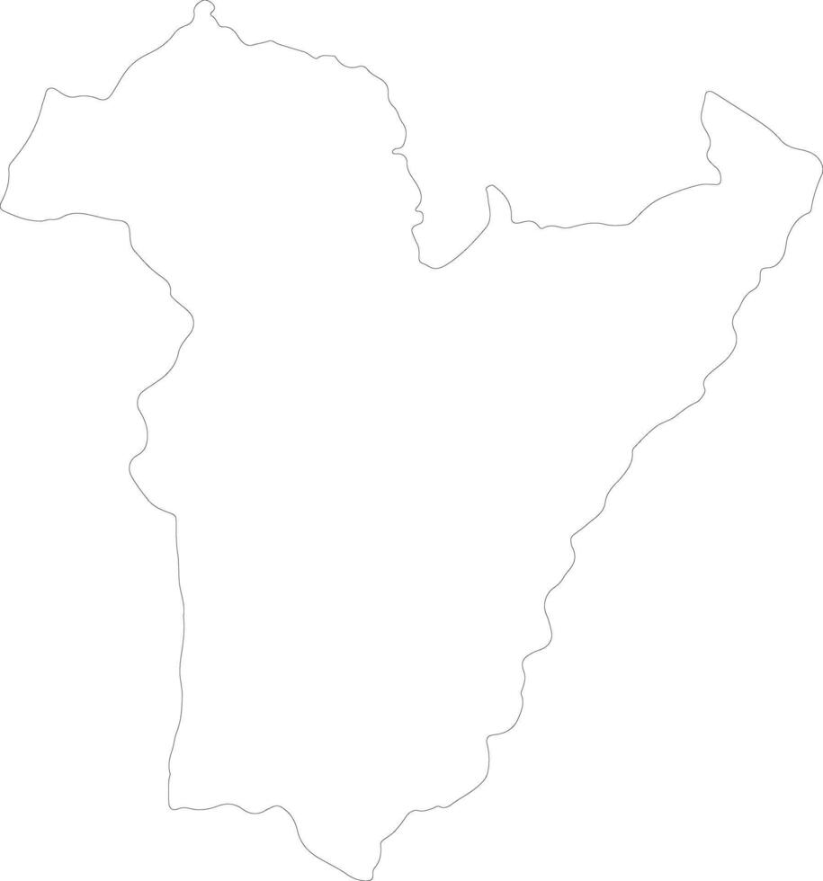 Bie Angola outline map vector