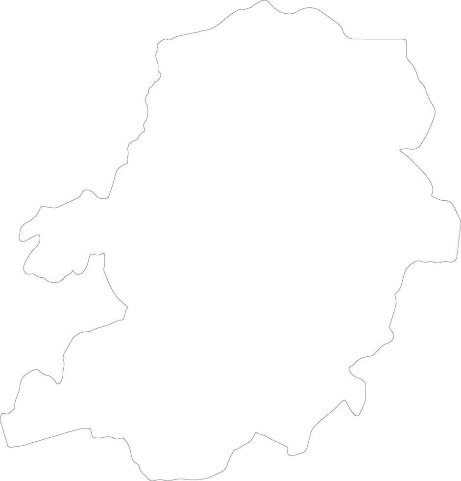 Centre Cameroon outline map vector