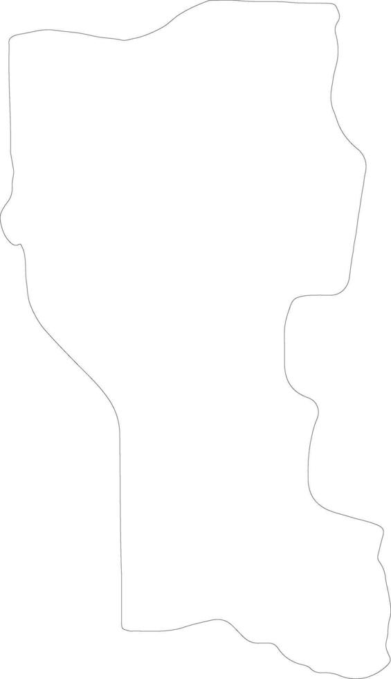 Donga Benin outline map vector