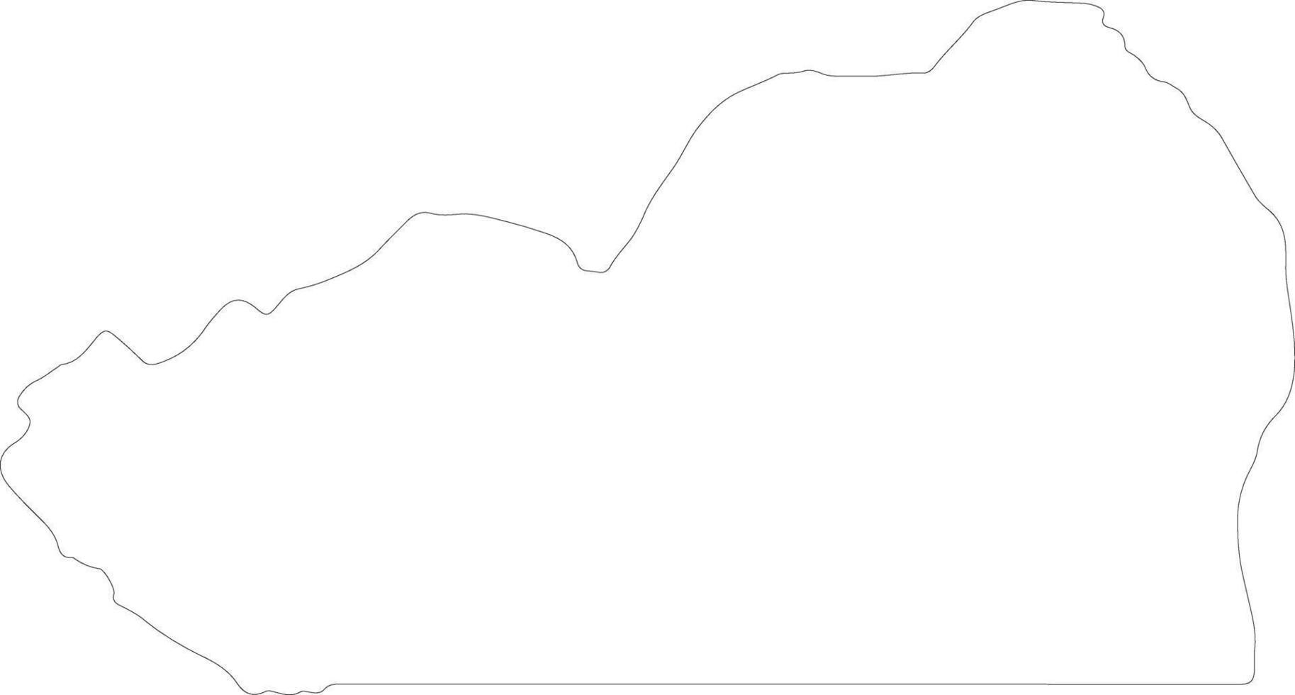 Cunene Angola outline map vector