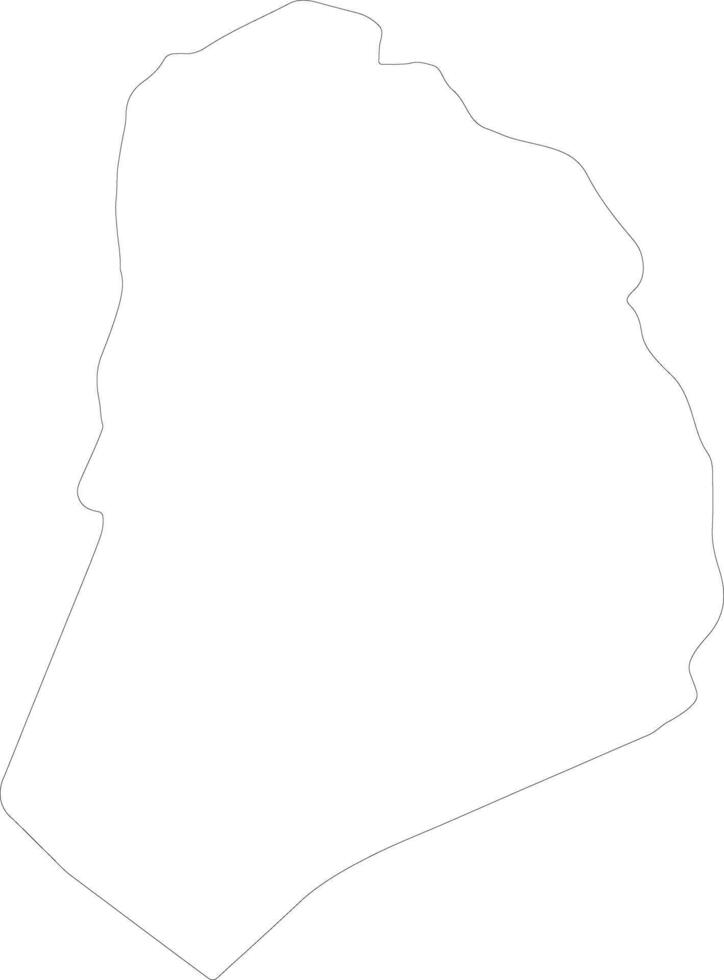 El Bayadh Algeria outline map vector