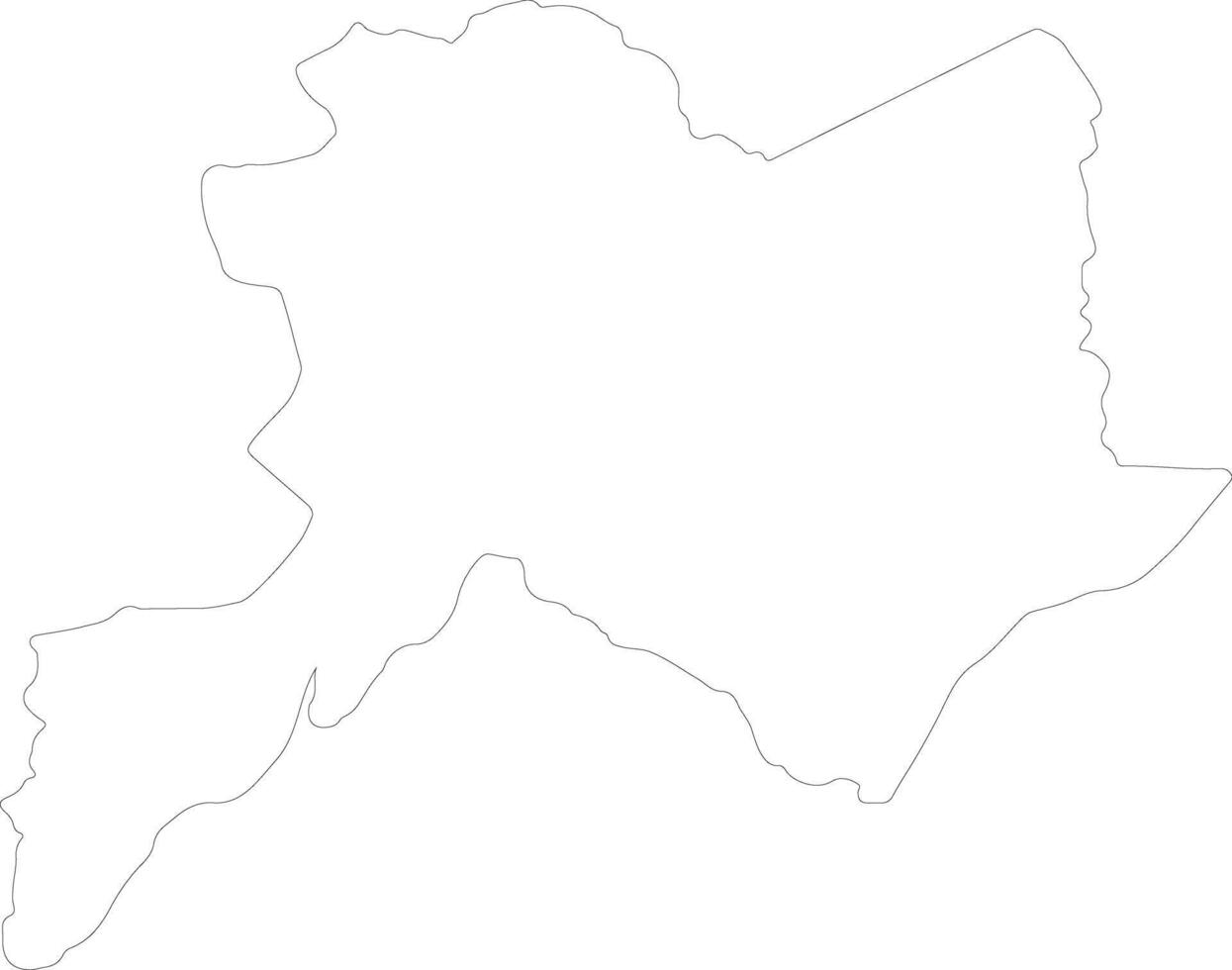 Cuvette Republic of the Congo outline map vector