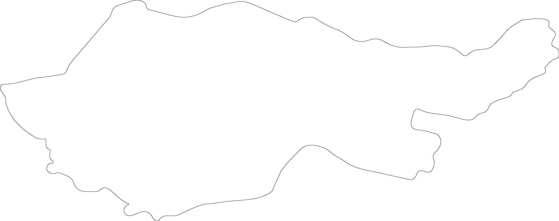 Dihok Iraq outline map vector